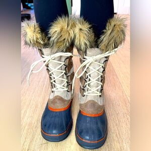 SOREL JOAN OF ARCTIC WATERPROOF FAUX FUR LINED SUEDE BOOT